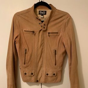 D&G suede biker model fitted jacket
